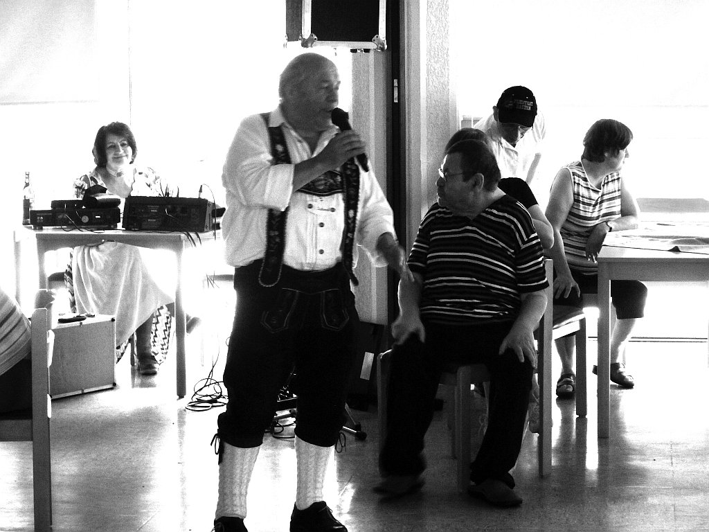 "Jodelkönig” Richard Brandl in Aktion