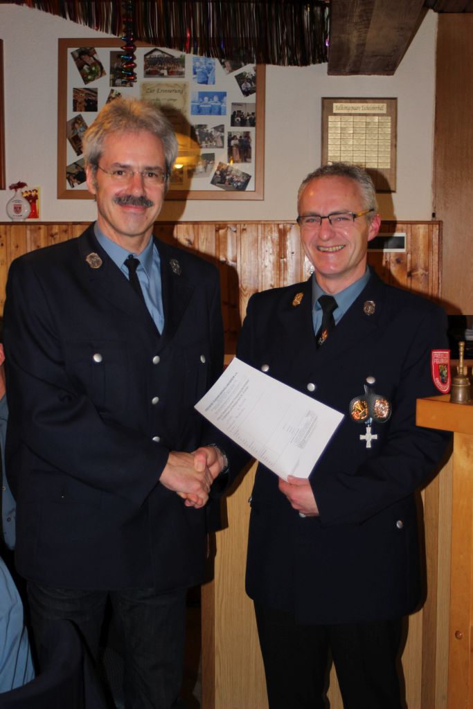 2014-02-27 Feuerwehr Ausscheidendes Mitglied