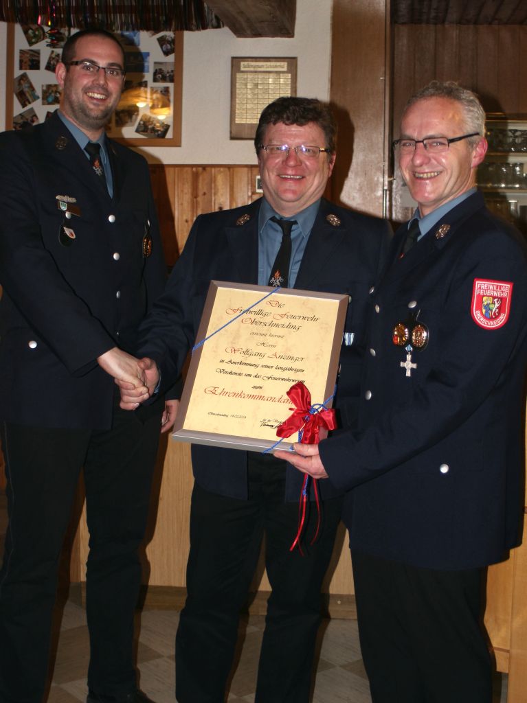 2014-02-27 Feuerwehr Überreichung Ehrenurkunde