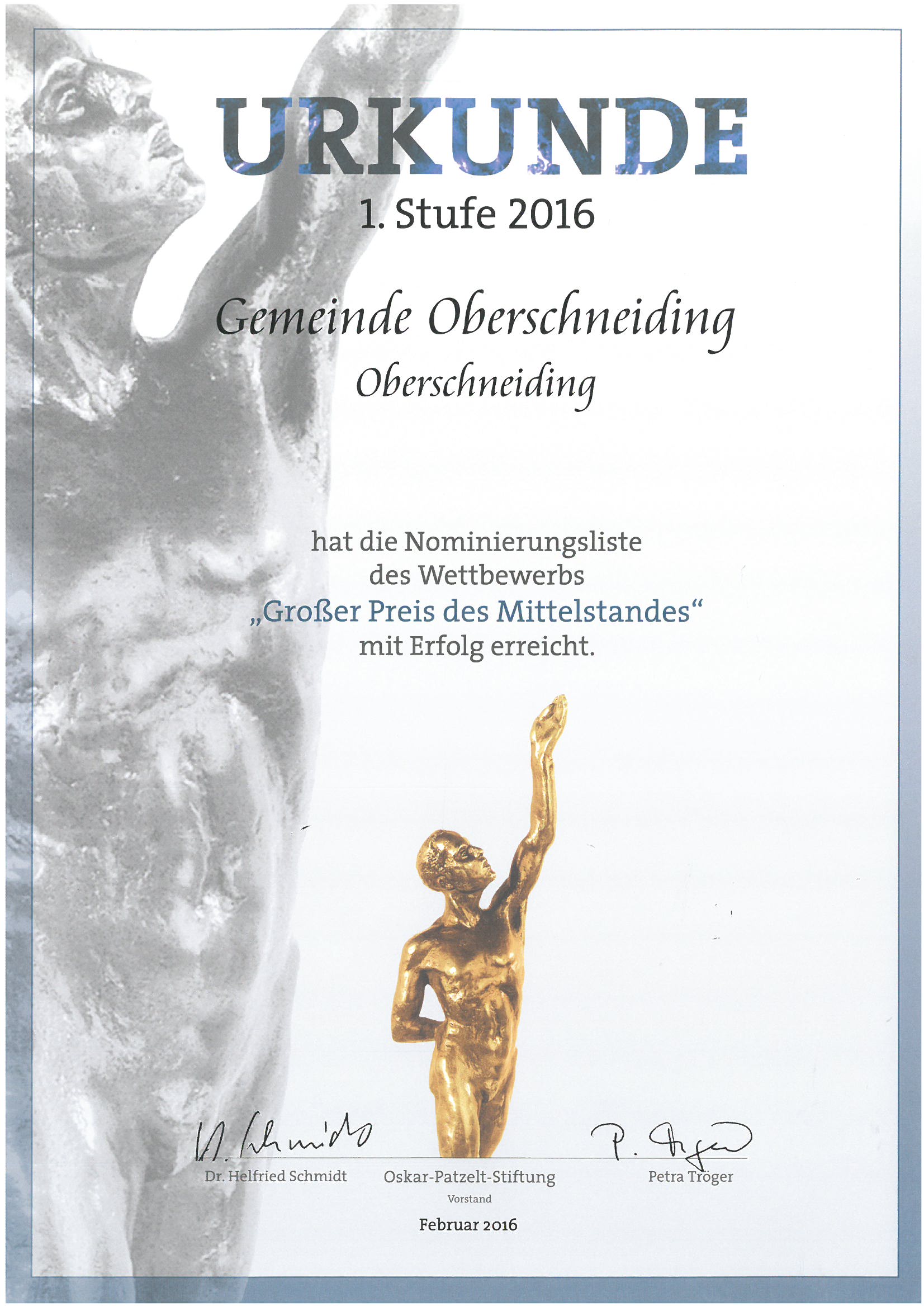 2016 03 14 Urkunde Großer Preis Mittelstand